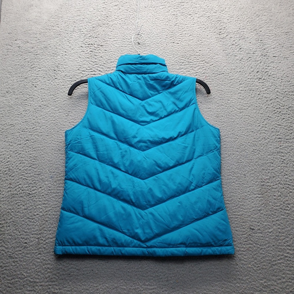 Lands' End Down Puffer Vest Womens Small Blue Quilted Winter Sleeveless Full Zip - Picture 2 of 8